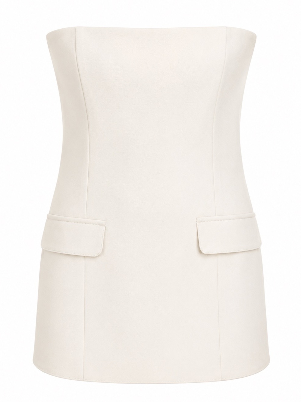 Princess Polly NWT Langdon Strapless Mini Dress Beige Size 2 - Picture 2 of 6